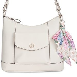Giani Bernini Ivory Leather Hobo Bag  